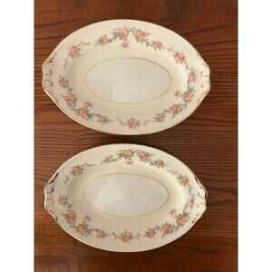 Vintage 1952 Homer Laughlin Eggshell Georgian "Countess" Oval Relish dishes